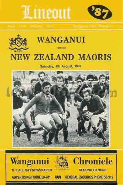 1987 Wanganui v New Zealand Maori  Rugby Programme